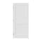 Codel Doors 30" x 80" x 1-3/8" Primed 2-Panel Interior Shaker 7-1/4" RH Prehung Door with Matte Black Hinges 2668pri8402RH10B714 - alternate 1